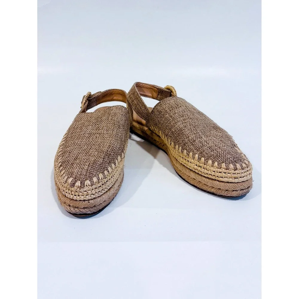 ZARA Beige espadrille sandals | Jute woven summer | Size 35 EU - Picture 3 of 9